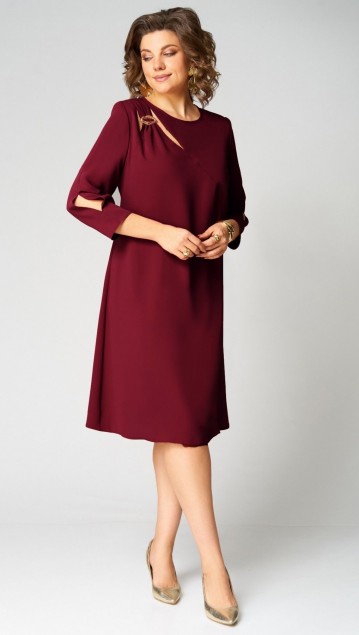 Мишель стиль Платье 1337 Винный фото 5