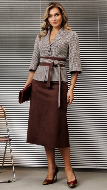 Мода Юрс Комплект 25-2618-0 Каштан + молоко 