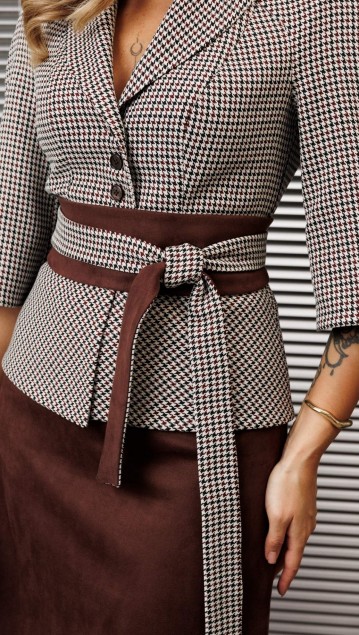 Мода Юрс Комплект 25-2618-0 Каштан + молоко фото 4