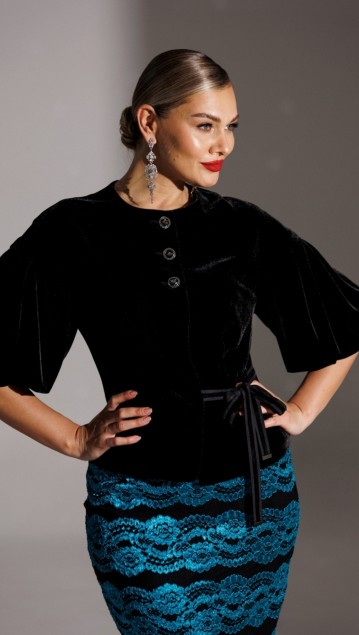 Мода Юрс Костюм 25-2623 Бирюзовый фото 4