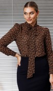 Мода Юрс Блузка 25-2808bl Терракот + темно-синий фото 5