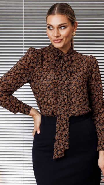 Мода Юрс Блузка 25-2808bl Терракот + темно-синий фото 5