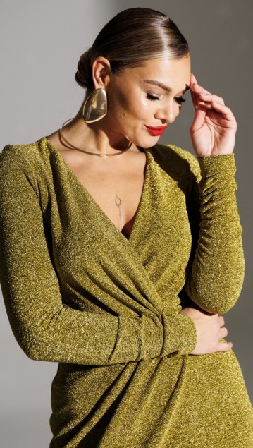 Мода Юрс Платье 25-2879 Золото фото 5