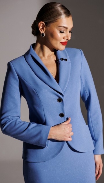 Мода Юрс Костюм 25-2942 Голубой фото 5