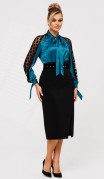 Мода Юрс Комплект 2509 Бирюза + черный фото 2
