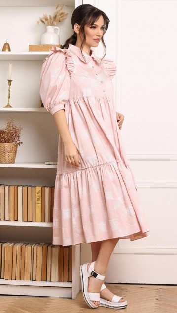 Мода Юрс Платье 2662 Розовый фото 3