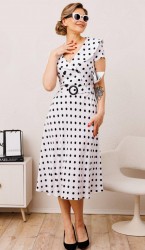  Платье 2690 Белый горох
