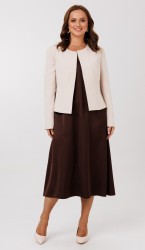 Костюм 292 Бежевый + шоколад