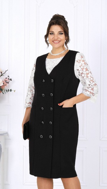 NINELE Сарафан 7443 Угольный фото 3