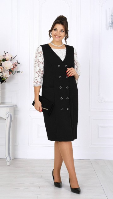 NINELE Сарафан 7443 Угольный фото 4