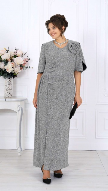 NINELE Платье 7509  Серебро фото 2