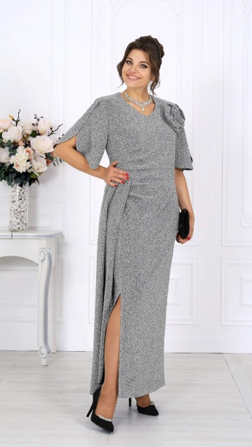 NINELE Платье 7509  Серебро 