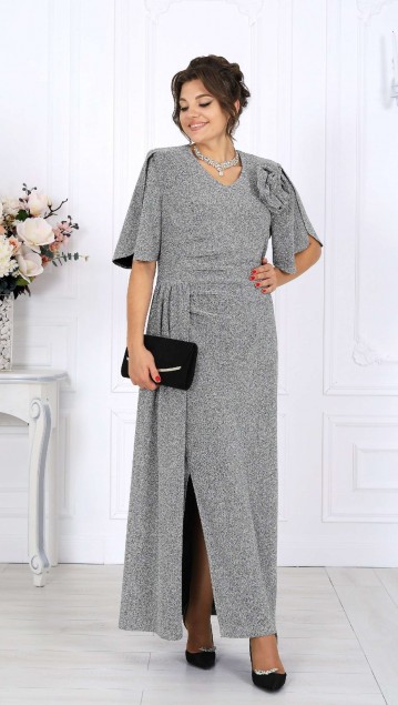 NINELE Платье 7509  Серебро фото 4