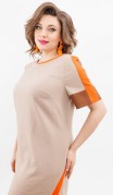 Romanovich Платье 1-2519 Беж + оранжевый фото 5