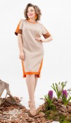 Romanovich Платье 1-2519 Беж + оранжевый фото 3