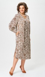  Платье 663 Принт «зебра рыжая»