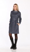 Vilena fashion Платье 765 Темно-синий меланж + серый фото 2
