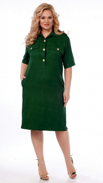 Vilena fashion Платье 891 зеленый фото 2